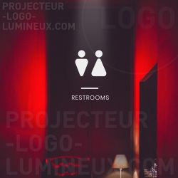 Projection panel/luminous pictogram on the floor/wall, illuminated sign projected floor