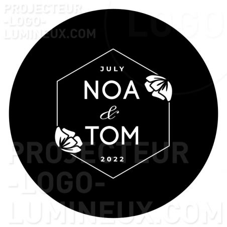 Gobo Monogram personalized octagon wedding