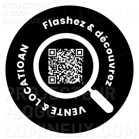 Gobo QR light code personalized real estate agency